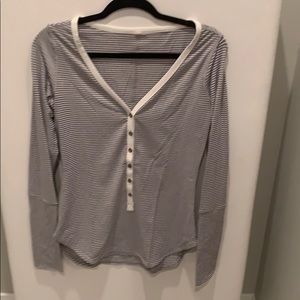 Lululemon Long Sleeved Stripes Top